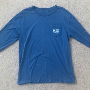 Blue Southern Fried Cotton Long Sleeve Shirt